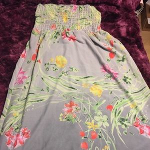 Floral Gray Ombré maxi dress